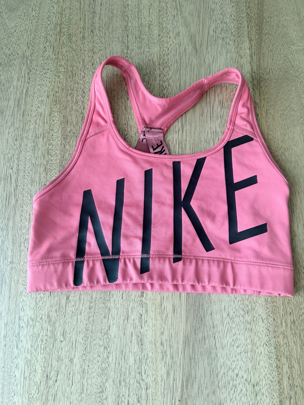 Nike Pink Racerback Swim Bikini Top with Bold Logo